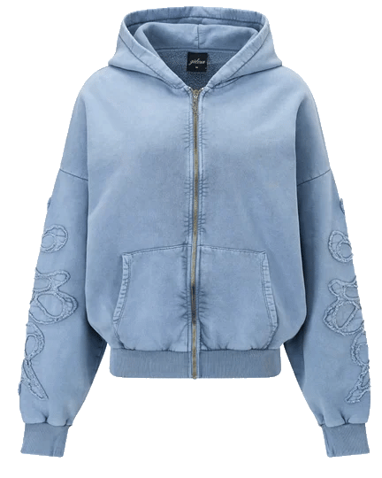 PATCH ZIPPER GREY/BLUE
