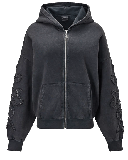 PATCH ZIPPER ANTHRACITE
