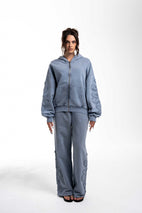 PATCH ZIPPER GREY/BLUE